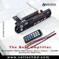 Gold-AP55 TPA3116D2 Audio Music Player – 2x50W Dual Board with Bluetooth, USB, SD-Card & Remote | Voltech Electronics